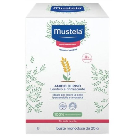 Mustela Amido di  Riso 4 Buste da 20 grammi