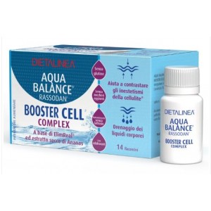 Dietalinea Aqua Balance Booster Cell Complex 14 flaconcini x 10ml, per drenaggio liquidi e inestetismi della cellulite