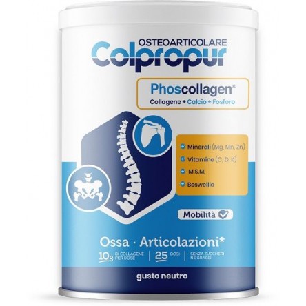COLPROPUR Osteoarticolare 325gr, Collagene + Calcio + Fosforo, gusto neutro