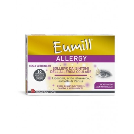 Eumill Allergy Gocce Oculari 10 flaconcini x 0.5ml, sollievo dai sintomi dell'allergia oculare