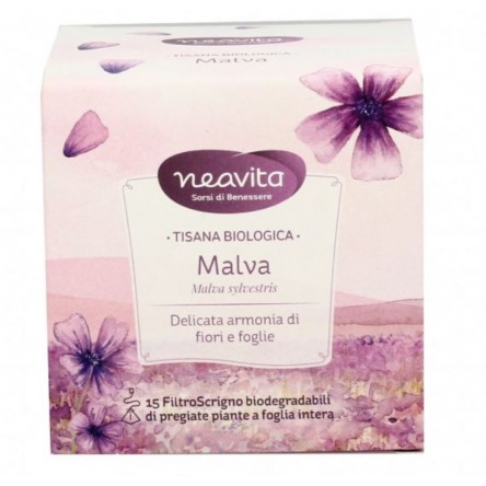 NEAVITA FiltroScrigno Malva Fiori e Foglie BIO 15 Filtri