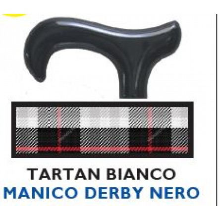 BASTONE DERBY TARTAN BIANCO