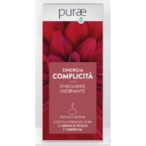 PURAE SINERGIA  olio essenziale  COMPLICITA' stimolante e inebriante con arancio dolce e cabreuva 10ml 