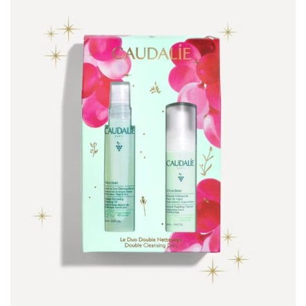 caudalie VINOCLEAN DUO doppia detersione olio e mousse  SET XMAS 2025