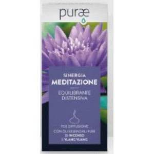 Purae Sinergia  di olii essenziali Meditazione equilibrante e distensiva con incenso e ylang ylang   10 ml