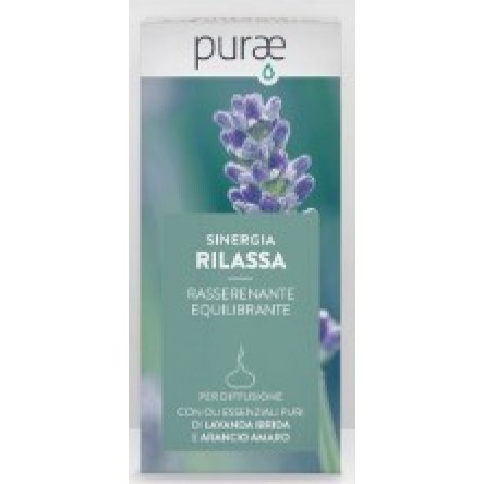 PURAE SINERGIA di olii essenziali RILASSA con arancio e lavanda 10ML PURAE SINERGIA di olii essenziali RILASSA con arancio e lavanda 10ML