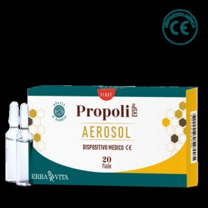 ERBA VITA Propoli EVSP Aerosol 20 fiale x 2ml, allevia sintomi del raffreddore, sinusite e allergie
