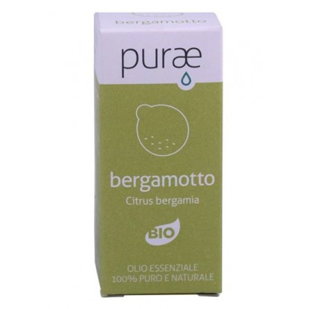 PURAE Olio Essenziale Bergamotto Bio 10ML ideale per ambienti fumosi 