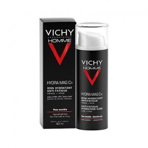 Vichy Homme Hydra MAG C+ Viso Occhi 50ml trattamento idratante anti-fatica con Vitamina C e Magnesio
