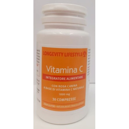 LONGEVITY  VITAMINA C 1000MG 6o compresse due mesi di trattamento 