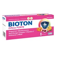 BIOTON Difesa Forte 14 flaconcini con eleuterococco, estratto di arancia rossa, echinacea e miele