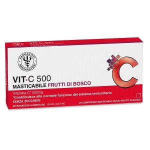 Lfp Vit C 500 Vitamina C 20 Compresse Masticabili Gusto Frutti di Bosco