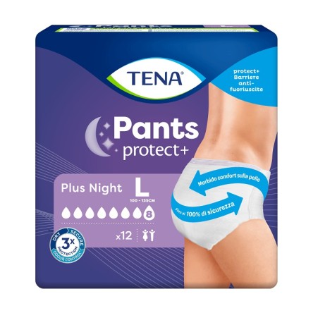 TENA PANTS PLUS NIGHT L 12PZ