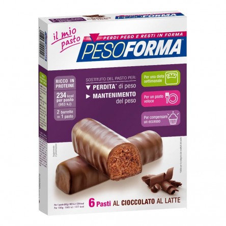 PESOFORMA BAR CIOCC LATTE 12PZ