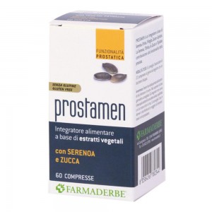 Farmaderbe PROSTAMEN 60 compresse per la funzionalità della prostata e delle vie urinarie