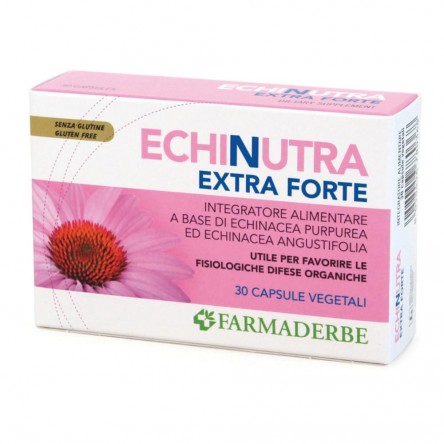 Farmaderbe ECHINUTRA EXTRA FORTE 30 capsule a base di echinacea per l'aumento delle difese organiche