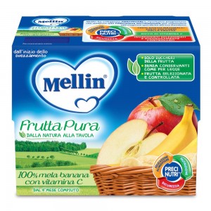 MELLIN FRUT PURA MELA/BAN4X100
