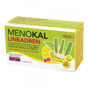 MENOKAL LINEADREN 10FL 10ML integratore alimentare per il drenaggio dei liquidi corporei, cellulite e metabolismo dei carboidrati