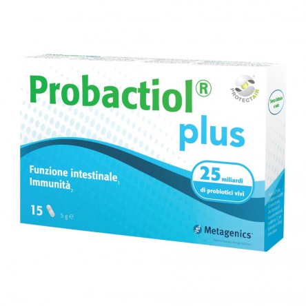 Metagenics PROBACTIOL Plus 15 capsule, probiotici vivi per l'equilibrio della flora intestinale