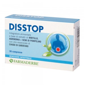 Farmaderbe DISSTOP 30 compresse per il benessere intestinale a base di pompelmo e mirtillo