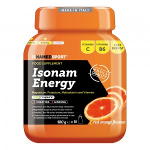 named sport ISONAM ENERGY sali minerali da inserire nella borraccia per prestazioni fisiche prolungate e intense gusto arancia  480G