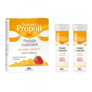 GOLASEPT Propoli Baby x 24 Pastiglie masticabili gusto fragola