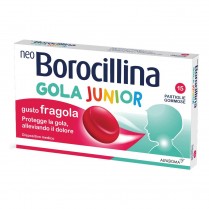 NEOBOROCILLINA GOLA Junior 15 Pastiglie  Fragola protegge la gola dall'irritazione e calma i fastidi della gola infiammata
