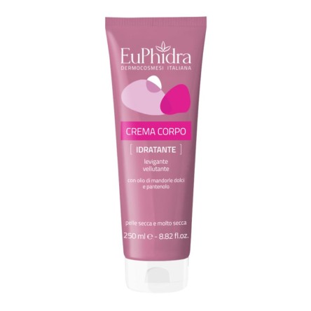 EUPHIDRA crema corpo con olio di mandorle dolci e pantenolo per PELLI SECCHE E MOLTO SECCHE 250ml