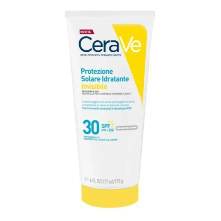Cerave Protezione Solare Idratante Viso e Corpo Crema Invisibile SPF30 177 ml