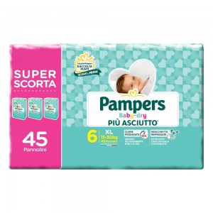 PAMPERS BABY DRY T DWCT XL 45P