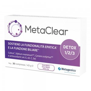 Metagenics METACLEAR 30 compresse, per il miglioramento delle funzionalità epatiche