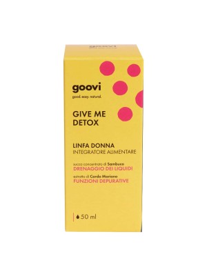 GOOVI LINFA donna, give me detox integratore alimentare per il drenaggio dei liquidi e con funzioni depurative  50ML