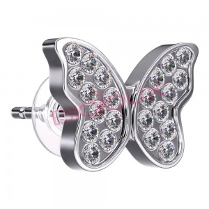 BJT979 BUTTERFLY CRYSTALS 10MM