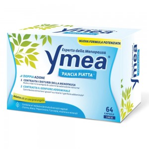 YMEA Pancia Piatta Nuova Formula Potenziata 64 capsule, per i disturbi menopausa e gonfiore addominale