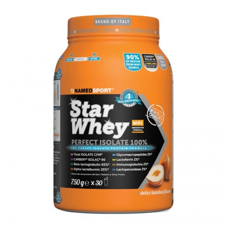 NAMED SPORT Star Whey Perfect Isolate Gusto Nocciola 750gr 