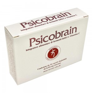 BROMATECH Psicobrain 30 capsule, con fermenti lattici e vitamina C