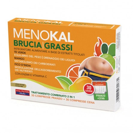 VITAL FACTORS Menokal Brucia Grassi 60 compresse per l'equilibrio del peso