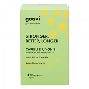 GOOVI Stronger Better Longer, Integratore alimentare per Capelli & Unghie 60 compresse