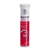Laboratorio farmacisti preparatori  Multivit Donna 50+, 20 compresse effervescenti gusto arancia, multivitaminico e multiminerale
