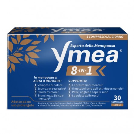 YMEA 8 IN1 30CPR  supporto ottimale nel combattere gli 8 disturbi più comuni della menopausa.