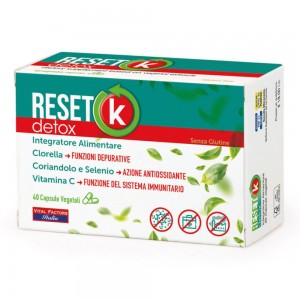 RESET K DETOX 40CPSintegratore naturale con azione  depurativo, antiossidante, chelante