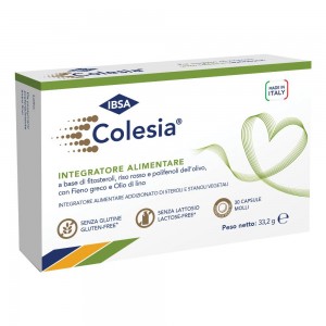 ibsa COLESIA SOFT GEL integratore alimentare per la riduzione del colesterolo e trigliceridi 30CPS