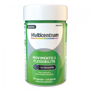 MULTICENTRUM Movimento & Flessibilità x 30 capsule con Boswellia per il benessere di ossa e muscoli