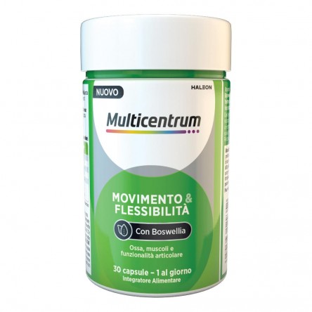MULTICENTRUM Movimento & Flessibilità x 30 capsule con Boswellia per il benessere di ossa e muscoli