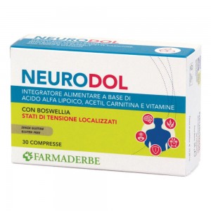 FARMADERBE NeuroDol Acido Alfa Lipoico 30 compresse, per sostenere le fisiologiche funzioni del sistema nervoso