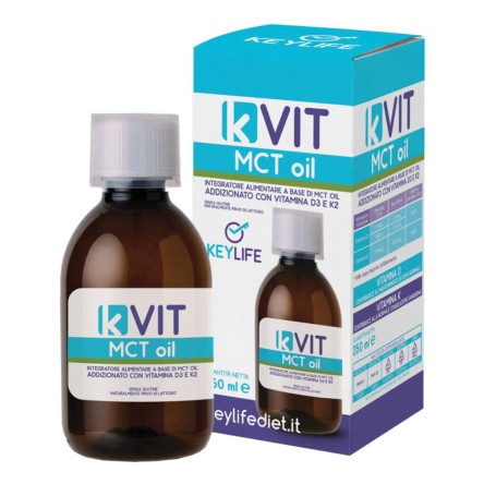 KEYLIFE KVIT MCT OIL 250ML Integratore alimentare a base di MCT oil addizionato con vitamina D3 e K2.