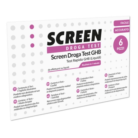 SCREEN DROGA TEST GHB 6PZ SCREEN DROGA TEST GHB 6PZ
